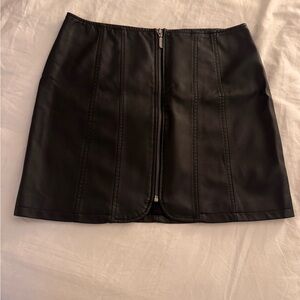 Black Leather Mini Skirt